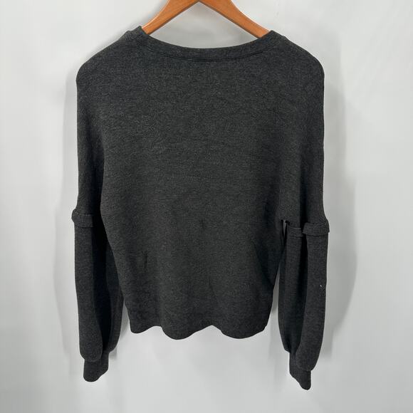 CLUB MONACO Charcoal Grey Crewneck Stretch Sweatshirt // S - Picture 8 of 8